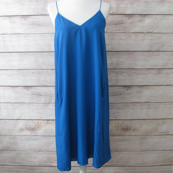 J. Crew Cobalt Blue Slip Dress - Picture 1 of 6
